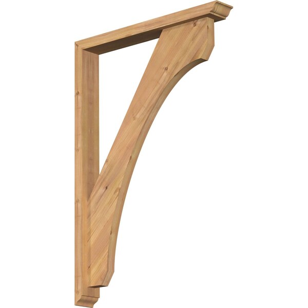 Ekena Millwork Legacy Traditional Smooth Bracket w/ Offset Brace, Western Red Cedar, 3 1/2"W x 26"D x 38"H BKT0402X26X38LEC01SWR - main